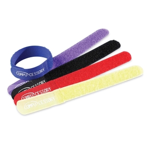 Cable Ties, 7"x3/4"x1/16", 10/PK, Assorted by Compucessory
