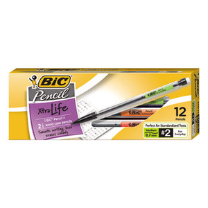 BIC MP11 Mechanical Pencil Xtra Life, 0.7mm, Clear, Dozen by BIC CORP.