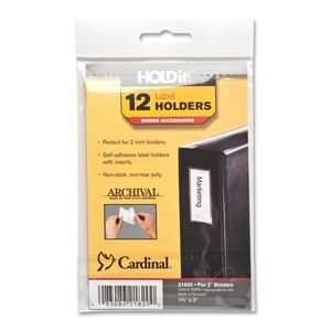 ZEBRA PEN CORPORATION 21820 Label Holder, 1-3/8"x3", 12/PK, Clear by Cardinal