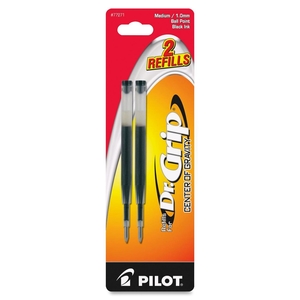 SMEAD MANUFACTURING COMPANY 77271 Refill For Dr. Grip Center of Gravity Pen, Med, 2/PK, Black by Pilot