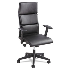 Safco Products 5070BL Tuvi Series Executive High-Back Chair, Leatherette Back/Seat, Black by SAFCO PRODUCTS