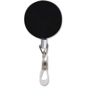 Elite Image 75406 Retractable ID Reel, w/ Badge Holder, Heavy Duty, 12/BX, BK by Advantus