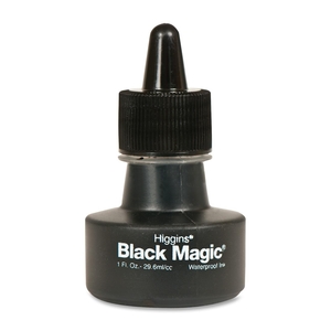 Chartpak, Inc 44011 Waterproof Drafting Ink, Opaque,1 oz, Blackest Black by Higgins