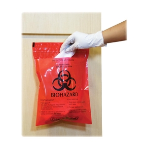 CareTek Resources, Inc. CTRB042214 Biohazard Waste Bag, Peel/Stick, 2.6 Qt, 12"x14", 100/BX, RD by CareTek