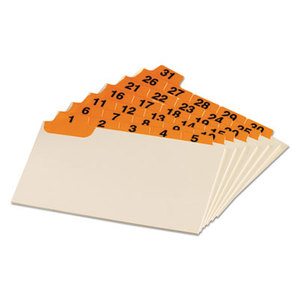 ESSELTE CORPORATION 03532 Laminated Index Card Guides, Daily, 1/5 Tab, Manila, 3 x 5, 31/Set by ESSELTE PENDAFLEX CORP.