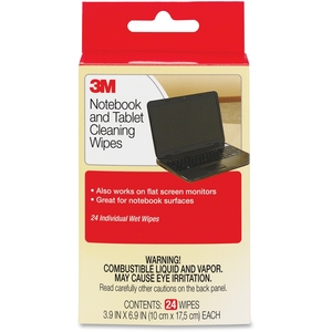 3M CL630 Notebook Screen Cleaning Wipes, 24 Wipes/PK by 3M