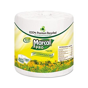 Marcal Manufacturing, LLC MAC 5001 100% Recycled Bath Tissue, Two-Ply, White, 504 Sheets/Roll, 48 Rolls/Carton by MARCAL MANUFACTURING, LLC