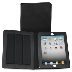 iPad Fashion Case, f/5th Generation, Adj., 7"x1"x9", Black by Samsill
