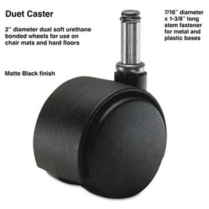 Duet Twin Wheels, 100 lbs./Caster, Nylon Bonded/Urethane, C Stem, Soft, 5/Set by MASTER CASTER COMPANY