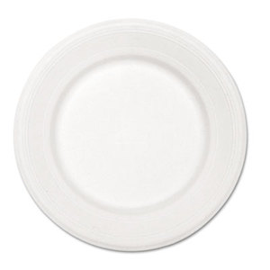 Huhtamaki Americas VENTURECT Paper Dinnerware, Plate, 10 1/2" dia, White, 500/Carton by HUHTAMAKI