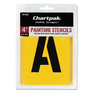 Chartpak, Inc 01565 Painting Stencil Set, A-Z Set/0-9, Manila, 35/Set by CHARTPAK/PICKETT