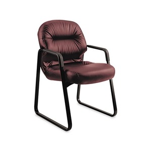 HON COMPANY 2093SR69T 2090 Pillow-Soft Series Leather Guest Arm Chair, Burgundy by HON COMPANY