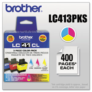 Brother Industries, Ltd LC413PKS LC413PKS Ink, 400 Page-Yield, 3/Pack, Cyan; Magenta; Yellow by BROTHER INTL. CORP.