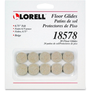 Lorell Furniture 18578 Felt Floor Glides, 3/4", 24/CD, Beige by Lorell