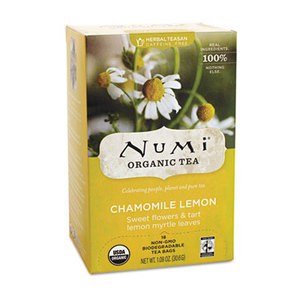 Numi, LLC 10150 Organic Teas and Teasans, 1.8oz, Chamomile Lemon, 18/Box by NUMI