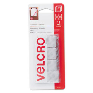 Velcro Industries B.V 91330 Sticky-Back Hook and Loop Fastener Squares, 7/8 Inch, Clear by VELCRO USA, INC.