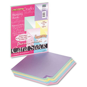 PACON CORPORATION 09130 Reminiscence Card Stock, 65 lbs., Letter, Assorted Pastel Pearl Colors, 50/Pack by PACON CORPORATION