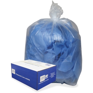 AEP Industries 434722C Trash Bags, 56 Gallon, .85 mil, 43"x47", 100/BX, Clear by Webster