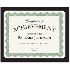 Geographics, LLC 47836 Traditional Certificates, 10/Pk, Black by Geographics