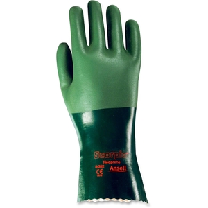 Ansell Limited 8-352-10 Glove, Scorpio, Neoprene, Rough Finish, 12"L, GN by Ansell