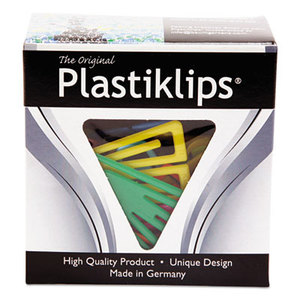 Plastiklips Paper Clips, Small, Assorted Colors, 1,000/Box by BAUMGARTENS