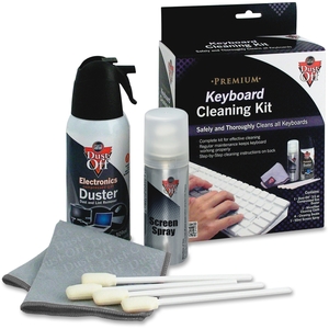 FALCON SAFETY PRODUCTS, INC DCKB Premium Keyboard Cleaning Kit, Black/White by Dust-Off