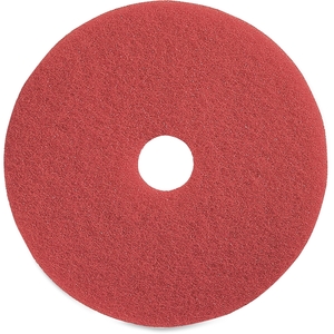 Spray Buffing Floor Pads, 15", 5/Ct, Red by Genuine Joe