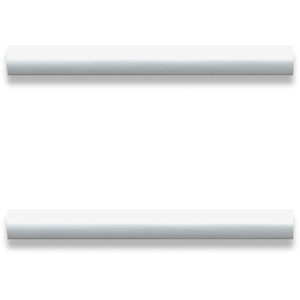 Lorell Furniture 34346 Modern Pull, .5"X4"X2', 2/Pk, Silver by Lorell