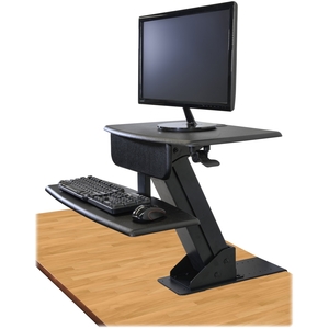 Kantek, Inc STS800 Desk Sit-To-Stand Workstation, 23-1/2"X23-1/2"X21-1/2", Bksr by Kantek