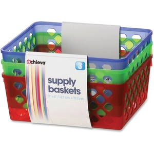 OFFICEMATE INTERNATIONAL CORP. 26203 Supply Baskets, 5"X6", 3/Pk, Ast by OIC