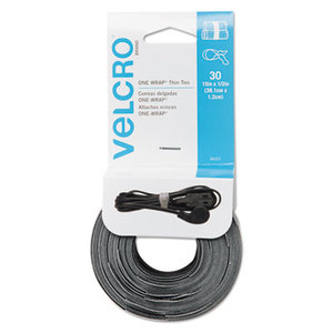 Velcro Industries B.V 94257 Reusable Self-Gripping Cable Ties, 1/2 x 15 inches, Black/Gray, 30 Ties Each by VELCRO USA, INC.