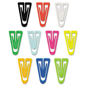 Advantus Corporation PC0600 Paper Clips, Plastic, Large (1-3/8"), Assorted Colors, 200/ Box by ADVANTUS CORPORATION