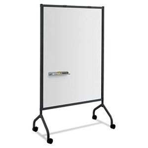 Impromptu Magnetic Whiteboard Collaboration Screen, 42w x 21 1/2d x 72h, Black by SAFCO PRODUCTS