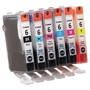 Canon, Inc 4705A018 4705A018 (BCI-6) Ink, 370 Page-Yield, 6/Pack, Assorted by CANON COMPUTER SYSTEMS CCSI