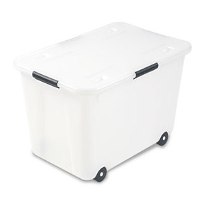 Advantus Corporation 34009 Rolling Storage Box, Letter/Legal, 15-Gallon Size, Clear by ADVANTUS CORPORATION