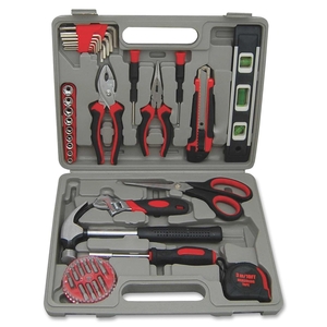 Tool Kit, 42PC w/Case, 8"x7"x7", Grey by Genuine Joe