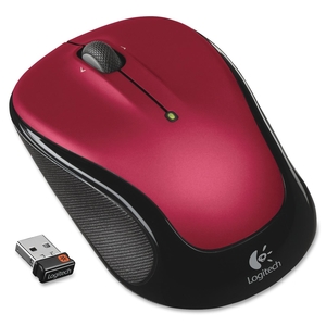 Logitech 910-002651 Wireless Laser Mouse, 2-1/2"x-4-1/2"x1-3/4", Red by Logitech