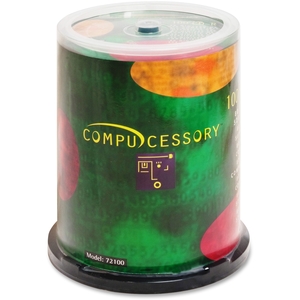 CD-R, 52x, 700MB/80Min, Branded, 100/PK by Compucessory