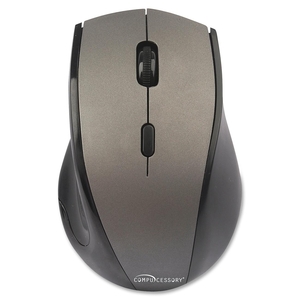 Compucessory 51556 Wireless Mouse, 5 Button,2.4G, 3"x4-3/8"x1-5/8", BK/Grey by Compucessory