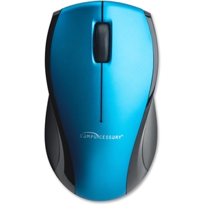 Compucessory 50911 Wireless Optical Mouse, 2.4G, 2-1/8"x4-3/4"x1-1/8", Blue by Compucessory