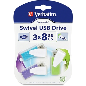 Verbatim America, LLC 98426 Our Store n Go Swivel USB drives offer a convenient cap-less swivel design. It gves you the ability to capture all your data in one small, convenient location. The swivel cap allows you to easily plug in and then flip around to protect the USB connect by Verbatim