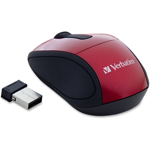 Verbatim America, LLC 97540 Wireless Mini Travel Mouse, 2"x3"x1-1/4", Red by Verbatim