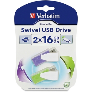 Verbatim America, LLC 98425 Our Store n Go Swivel USB drives offer a convenient cap-less swivel design. It gves you the ability to capture all your data in one small, convenient location. The swivel cap allows you to easily plug in and then flip around to protect the USB connect by Verbatim