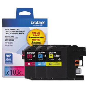 Brother Industries, Ltd BRTLC1033PKS LC1033PKS, LC-103, Innobella High-Yield Ink, 600 Page-Yield, 3/Pack by BROTHER INTL. CORP.