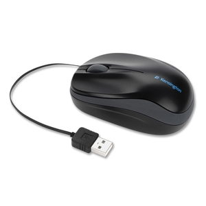 ACCO Brands Corporation 72339 Retractable Mobile Mouse, 2-1/2"x4"x1-1/2", Black by Kensington