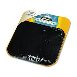 Fellowes, Inc 5933901 Mouse Pad w/Microban, Nonskid Base, 9 x 8, Black by FELLOWES MFG. CO.