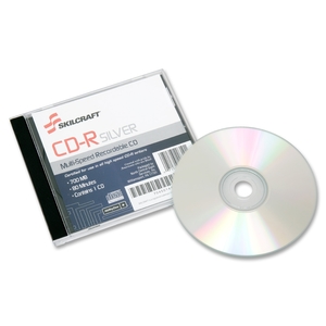 National Industries For the Blind 4445160 CD-Rs, 700MB, w/Jewel Case, 52X.80min, Silver by SKILCRAFT