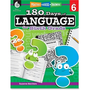 SHELL EDUCATION 51171 Book,180 Days Of Language 6 by Shell