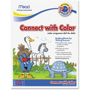 Mead Writing Fundamentals Tablet, Connect with Color, 10 1/2 x 8, 22 Sheets per Pad by Acco