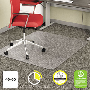 Deflecto Corporation CM11442F EconoMat Occassional Use Chair Mat for Low Pile, 46 x 60, Clear by DEFLECTO CORPORATION